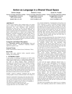 Action as Language in a Shared Visual Space