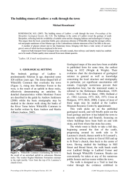 The building stones of Ludlow: a walk through the town