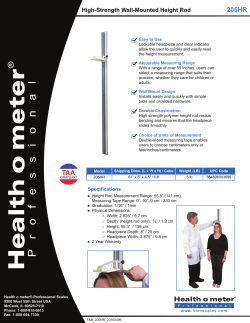 High-Strength Wall-Mounted Height Rod
