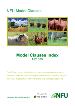 Model Clause Index