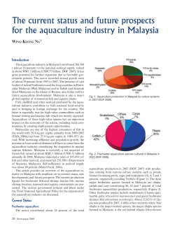 The current status and future prospects for the aquaculture industry