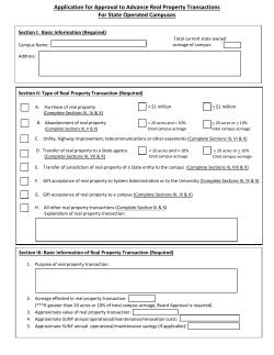 Application for Approval to Advance Real Property