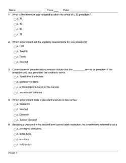 1 What is the minimum age required to attain the office of U.S.