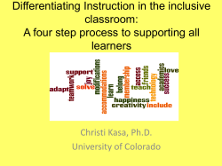 Differentiated Instruction