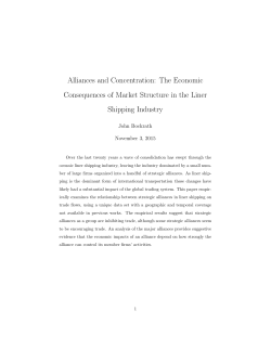 Alliances and Concentration: The Economic