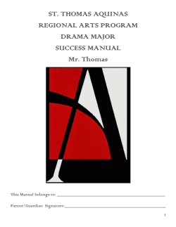 ST. THOMAS AQUINAS REGIONAL ARTS PROGRAM DRAMA