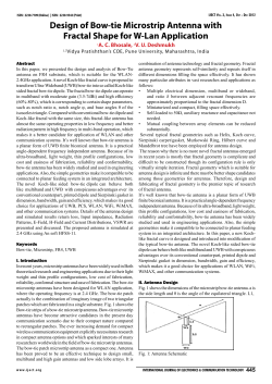 Design of Bow-tie Microstrip Antenna with Fractal Shape for W