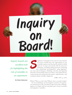 Inquiry boards are excellent tools for highlighting the role of