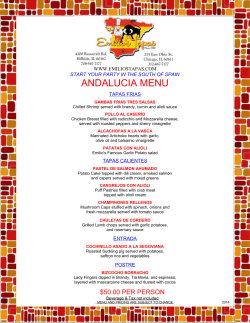 andalucia menu - Emilio`s Tapas