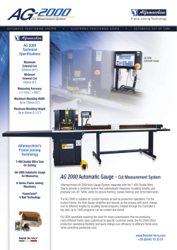 AG 2000 Automatic Gauge - Cut Measurement System