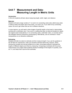 Unit 7 Measurement and Data: Measuring Length in