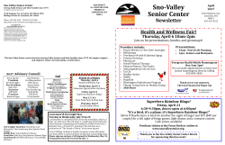 April 2017 Newsletter - Sno