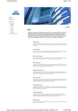 Safety - Otis Elevator