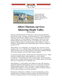 Albert Martens survives blistering Death Valley