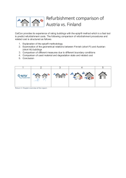 Refurbishment comparison of Austria vs. Finland