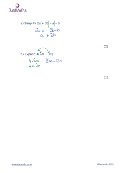Expand and Simplify - Clip Wsheet - Solutions