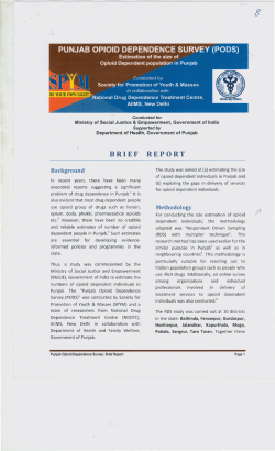 Punjab OPIOID Dependence Survey