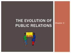 Chapter 2, The Evolution of Public Relations