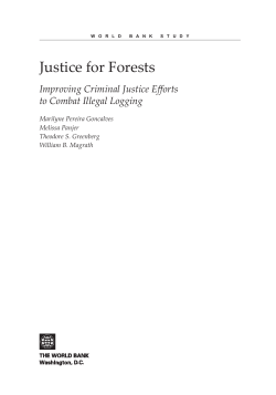 Justice for forests : improving criminal justice efforts to combat illegal