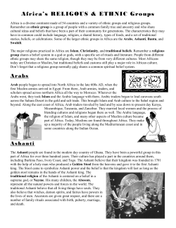 Africa Ethnic and Religious Groups Readings