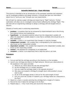 Scientific Method Lab &ndash; Paper Whirligig This activity is intended to