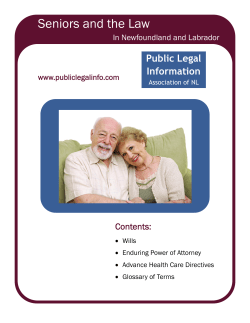 Seniors and the Law: Wills, Enduring Power of Attorney, and