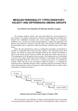 mexican personality types inventory