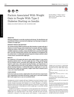 Factors Associated With Weight Gain in People With Type 2
