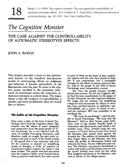 The Cognitive Monster