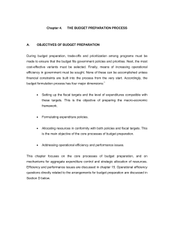 Chapter 4. THE BUDGET PREPARATION PROCESS A