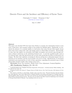 Discrete Prices and the Incidence and Efficiency of Excise Taxes