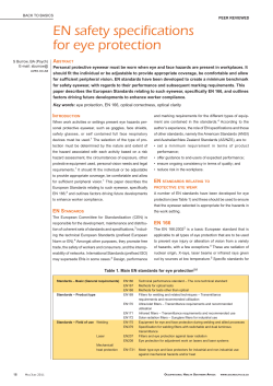 EN safety specifications for eye protection