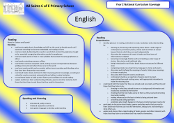 Saints C of E Primary School Curriculum Overview