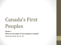 Canada`s First Peoples