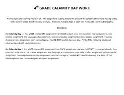 4 grade calamity day work