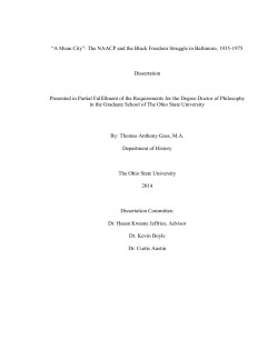 1 &ldquo;A Mean City&rdquo;: The NAACP and the Black Freedom Struggle in