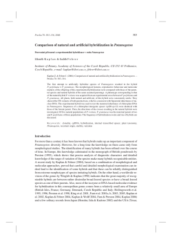 Comparison of natural and artificial hybridization in