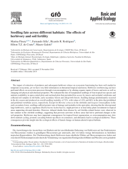 Seedling fate across different habitats: The effects of