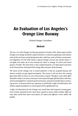 An Evaluation of Los Angeles`s Orange Line Busway