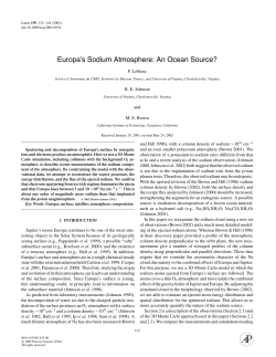 Europa`s Sodium Atmosphere: An Ocean Source?