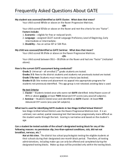 Frequently Asked Questions About GATE