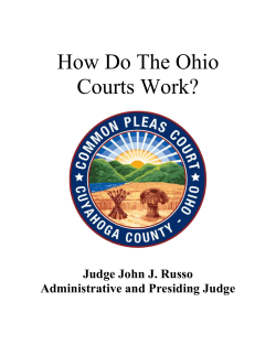 How The Courts Work - Cuyahoga County Common Pleas Court
