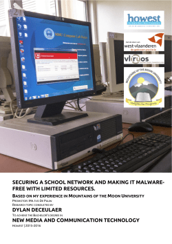SECURING A SCHOOL network AND MAKING IT MALWARE