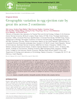 Geographic variation in egg ejection rate by great tits across 2