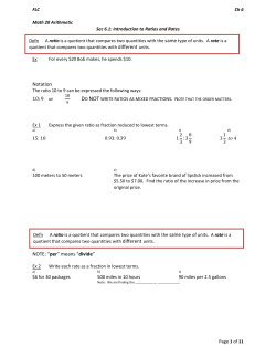 Notation NOTE: &ldquo;per&rdquo; means &ldquo;divide&rdquo;