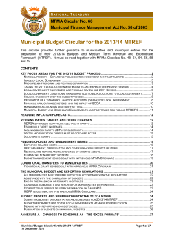 MFMA Budget Circular No 66