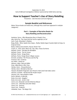 Sample Book List and References - Early Childhood Investigations