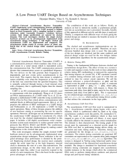 A Low Power UART Design Based on Asynchronous Techniques