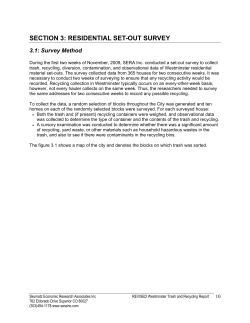 section 3: residential set-out survey