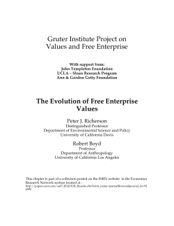The evolution of free enterprise values